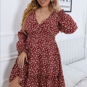 Trendy Boho Ruffle Hem Mini Dress